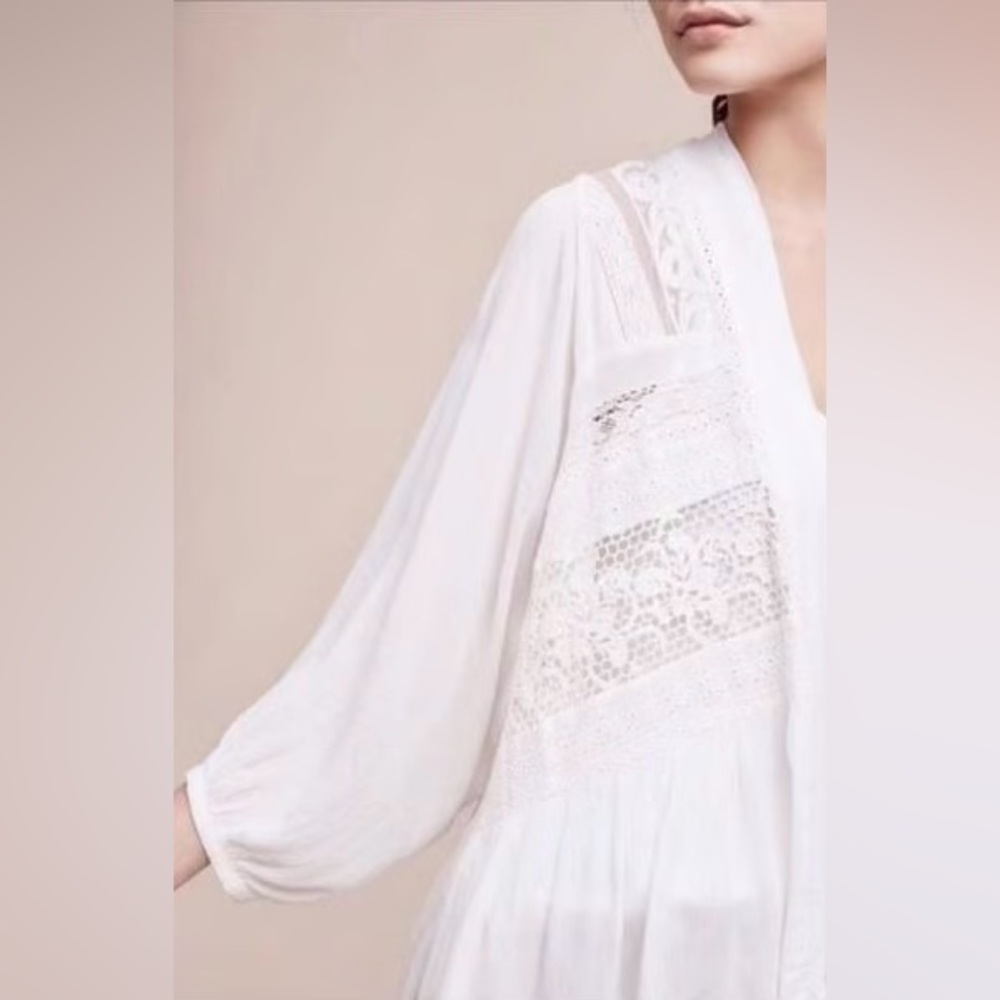 Anthropologie Elevenses Kenepa Crochet Lace Kimono - Picture 4 of 13